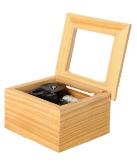 木質 原木玻璃面 木盒 音樂盒 MUSIC BOX